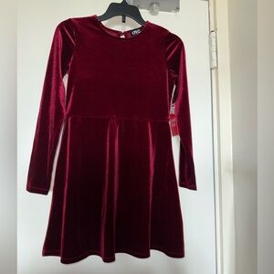INC International Concepts Kids Velvet Dress - Rich Burgundy size 7 / 8 NWT